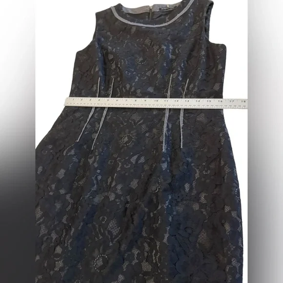 Elie Tahari Black Lace Dress Size 10 - Picture 9 of 9